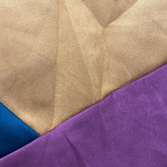 2 piece pants set Suede Colorblock set AWOO Size Large - Picture 4 of 9